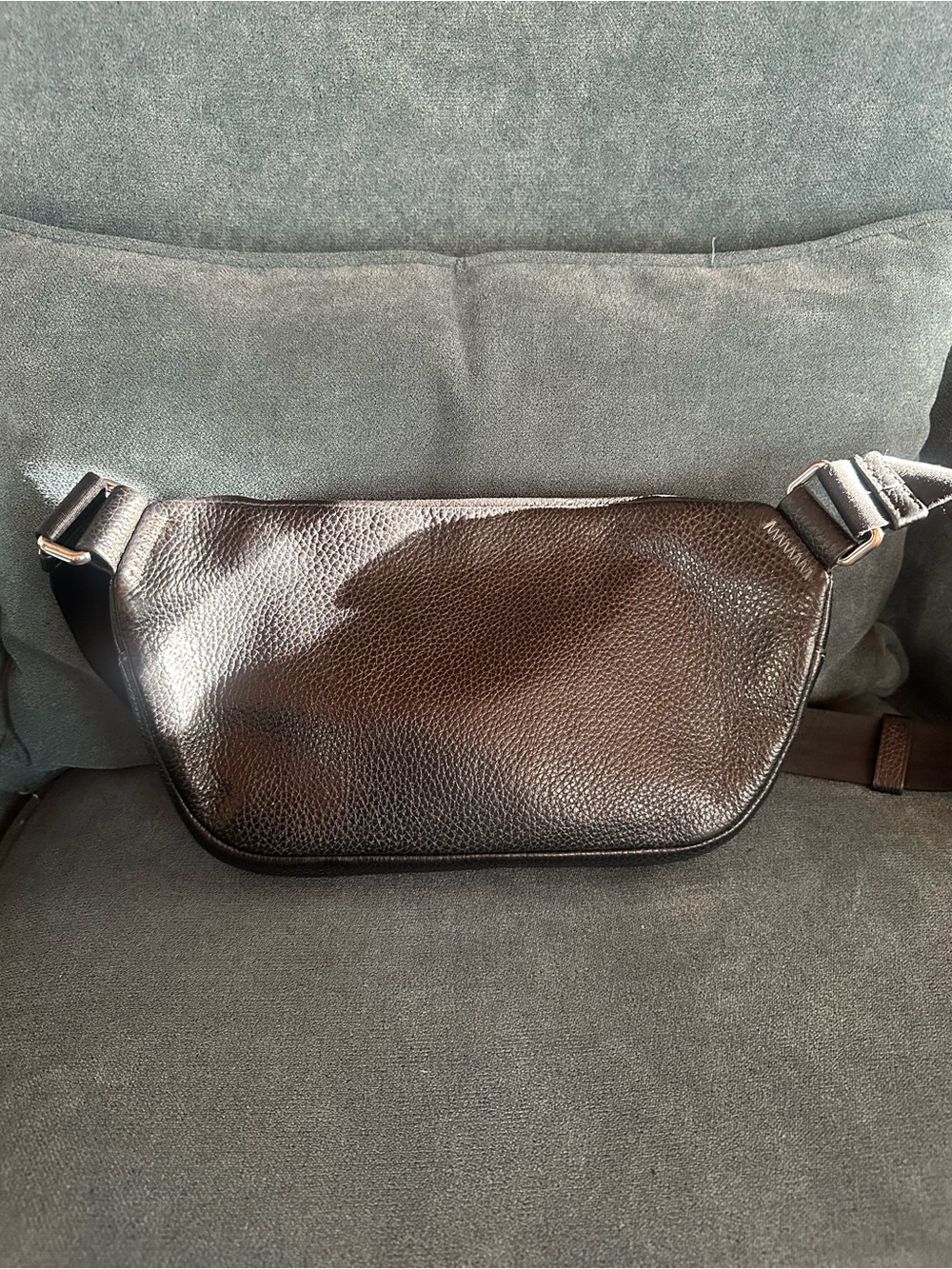 Coach Black Pebbled Leather Belt Bag with Round Coin Pouch - Picture 3 of 7